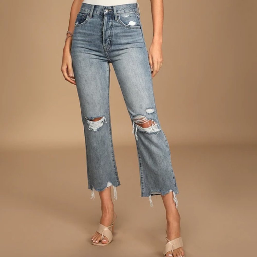 Pistola Straight Crop Jeans